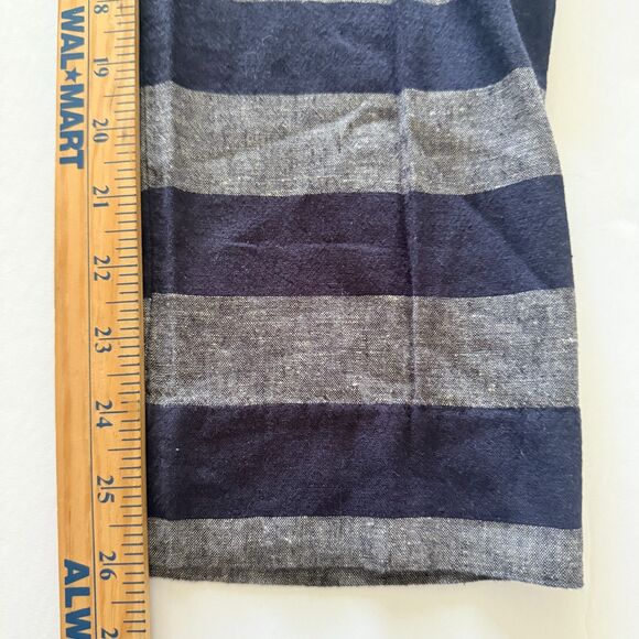 NWT GAP Slim Crop Pants Rugby Stripe Linen Cotton Blend Lightweight Trousers 6 - Picture 8 of 10